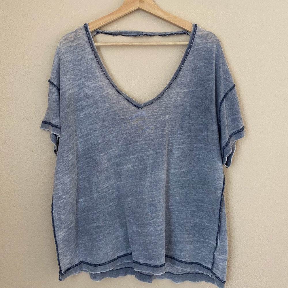We the Free Open Back Blue Top (free people)
